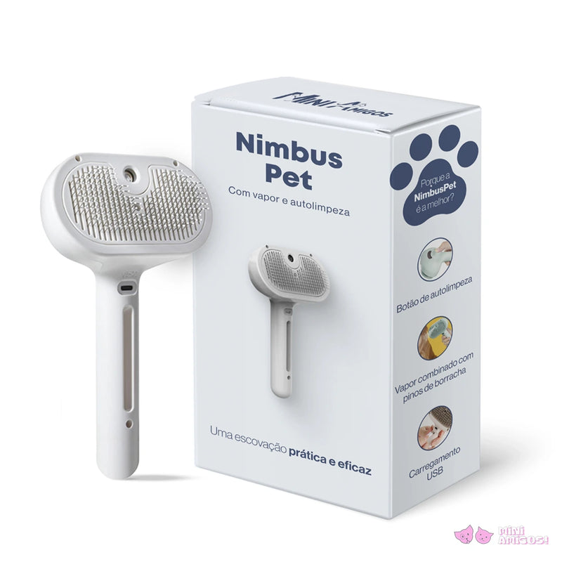 Escova Nimbus Pet para banho a seco + essência de brinde